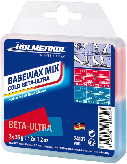 HOLMENKOL Basewax Mix Cold red-blue 2x35 g